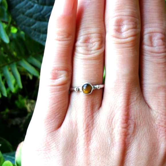 Jewelry - Vintage Mexico Silver & Tiger's Eye Ring